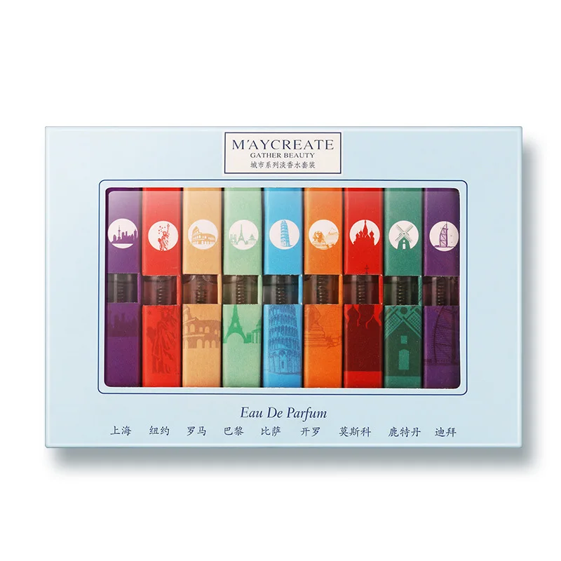 9 шт./компл. Портативный Для женщин бутылкы парфюмерного спрея аромат дезодорант мини ароматы для Для женщин Парфюмерия CNT 66