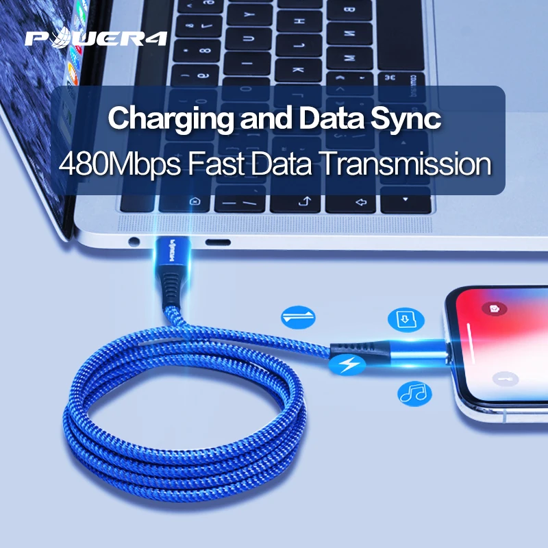 Power4 MFi кабель Lightning для usb type C PD Быстрая зарядка 18 Вт кабели Lightning для iPhone 11 Pro max XR XS iPad USB C зарядное устройство