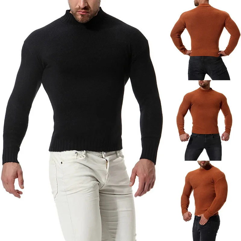 

Winter Thick Warm Cashmere Sweater Men Turtleneck Mens Sweaters Slim Fit Pullover Men Classic Wool Knitwear Pull Homme Clothes