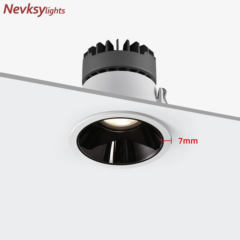 

Round Shallow cup spotlight Living Room Led Recessed spotlamps white Ceiling Downlight bedroom 7w led ceiling light fixture