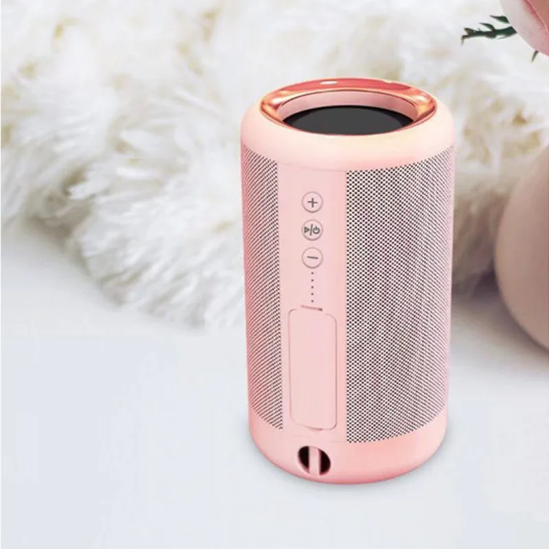 Беспроводная bluetooth-колонка портативные мини-колонки Водонепроницаемый Спорт на открытом воздухе Громкий динамик для телефона компьютера с AUX слот USB TF - Цвет: PINK