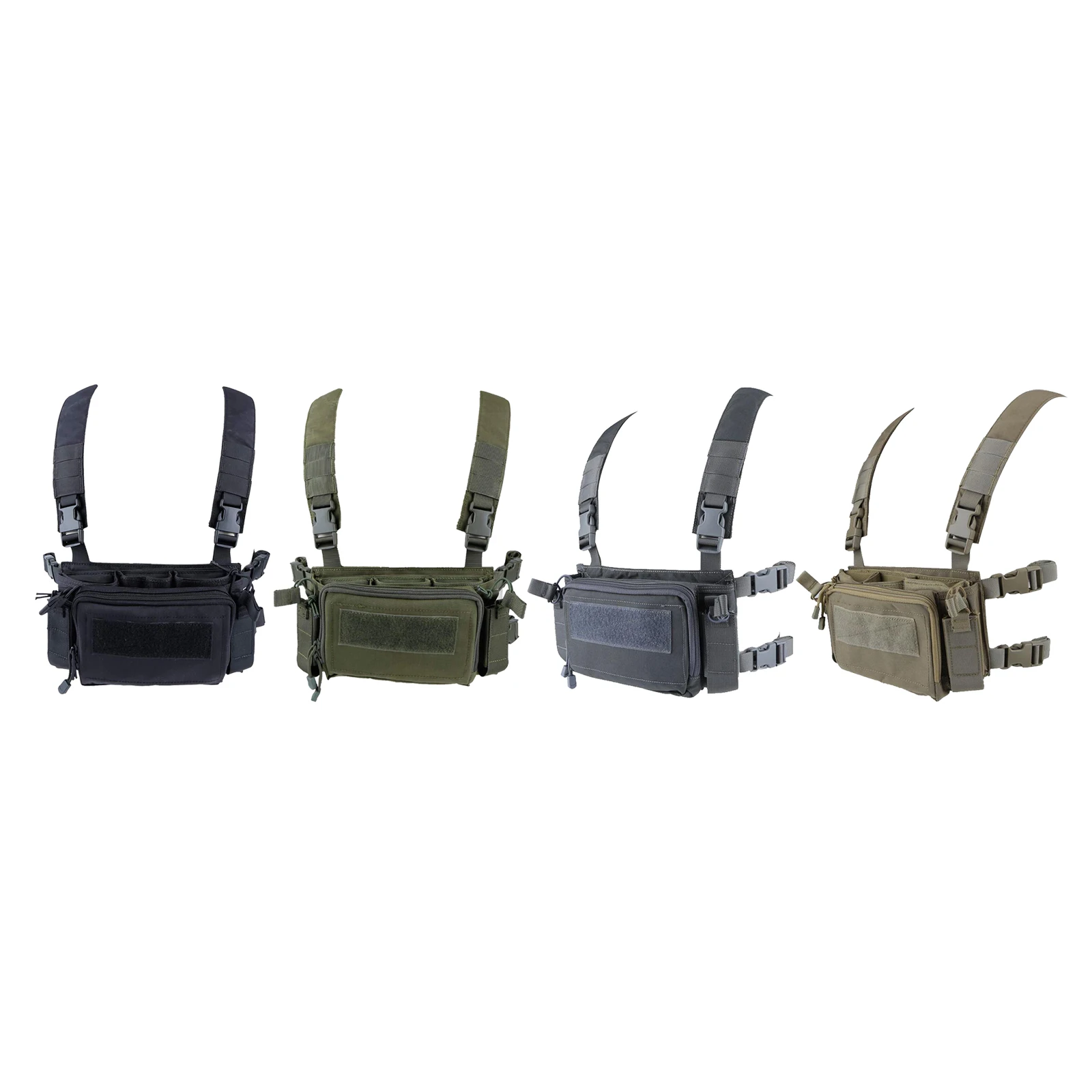 Tactical Vest with Pouch Molle Chest Rig Gear Paintball Plate Carrier | Спорт и развлечения
