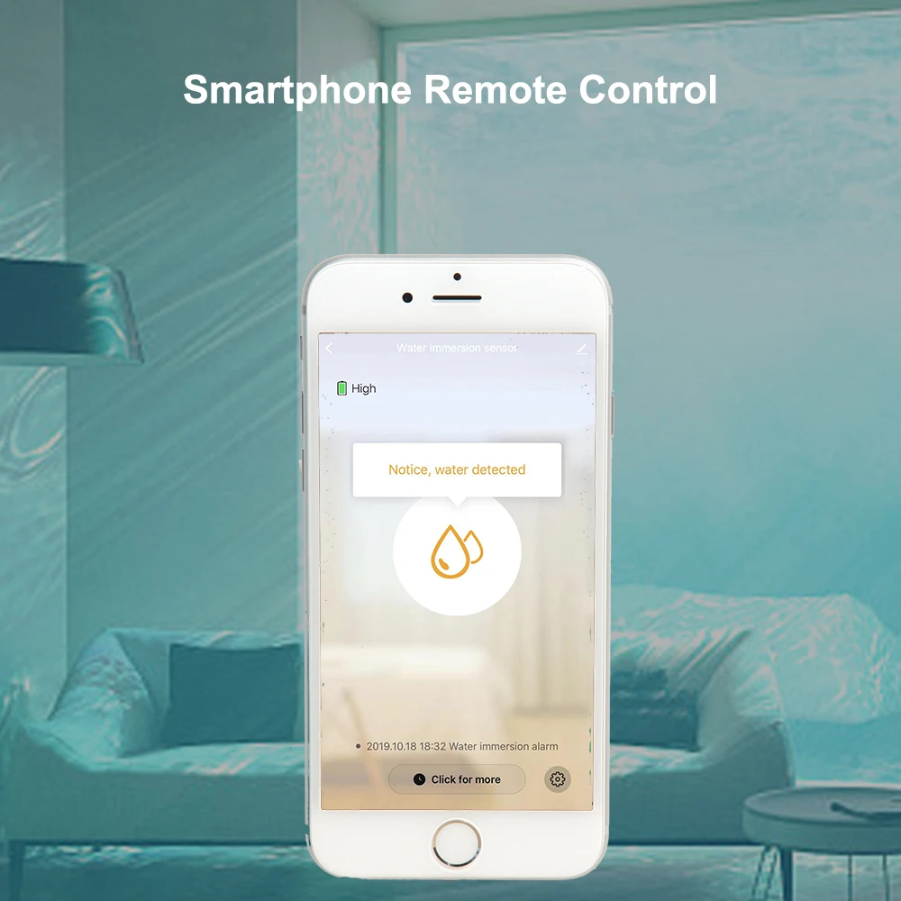 CPVan WiFi Water Leak Detector Water Leakage Sensor WiFi Water Sensor Tuya Sensor Water Detector Compatible with Tuya APP