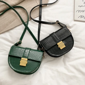 

Web celebrity small bag female new style 2020 Korean style all-in-one stone texture cross-body bag retro fashion saddle bag
