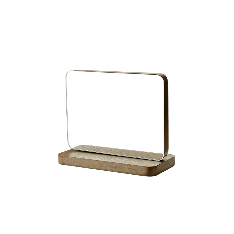 Европейское зеркало для макияжа семейная ванная комната Настольный Декор деревянное зеркало красота HD стоячий портативный складной комод для макияжа зеркало