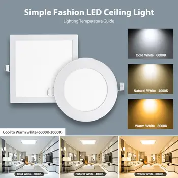 

2 Pcs Ultra-thin Panel Light Embedded Installation High Brightness LED Lamp PAK55