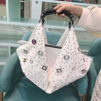 

2020 New European and American Large-capacity Women Bag Female Rhinestone Ladies Handbag Female Diamond Shoulder Messenger Bags