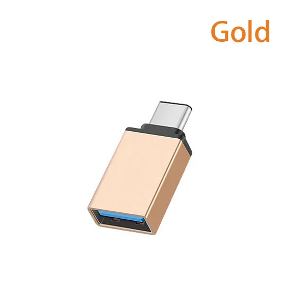 Gold Type c OTG Usb type c OTG адаптер для синхронизации данных конвертер для samsung galaxy A50 A60 a70 S10 S9 S8 Черная Акула 2 huawei nova 5 p20 honor 20 9x - Color: Gold Type c OTG