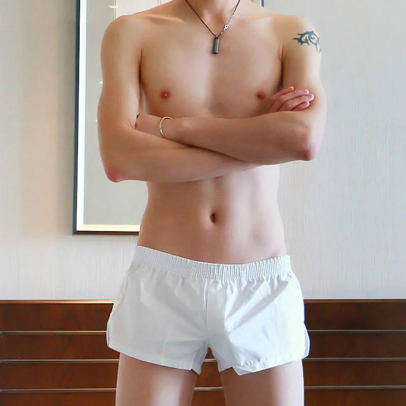 Men Cotton Low Waist Solid Flat Underwear Home Trunks Male Sport Elastic Waistband Boxer Shorts Men Cotton Low Waist Solid Flat Underwear Home Trunks Male Sport Elastic Waistband Boxer Shorts