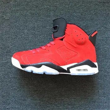 

Nike Air Jordan 6 Men Basketball Shoes Man Outdoor Comfortable Sports Sneakers AJ6 Male Red Sneakers,Upper In Suede Size 40-47