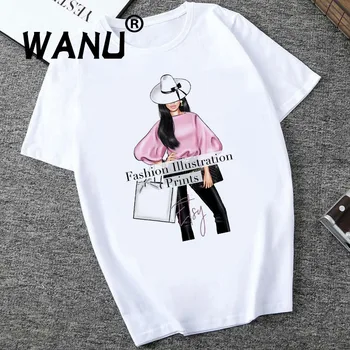 

Fashion Print Fashion Girl Casual Harajuku Women Vogue T-Shirt Summer Short sleeve O-neck Cheap Tee Casual Clothes Tops