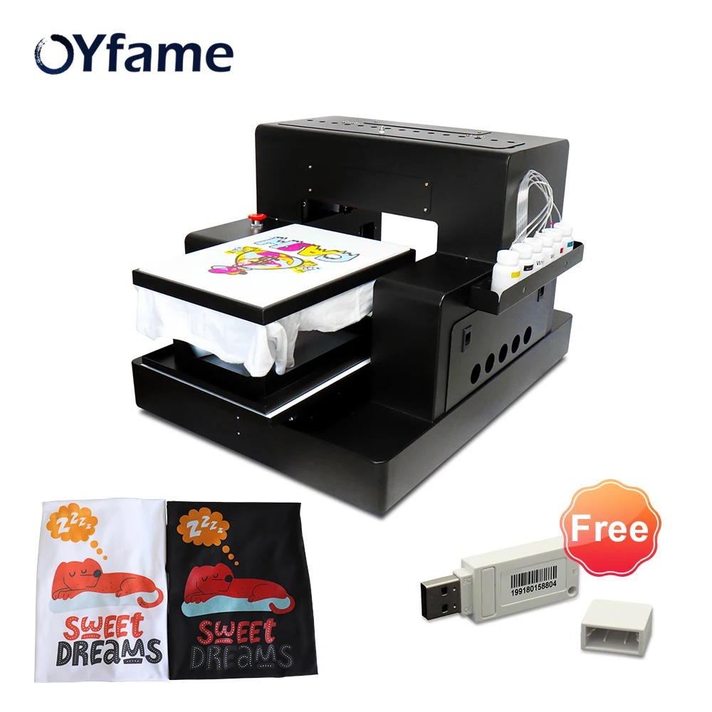 OYfame A3 планшетный принтер DTG для футболка и зарядкой от USB светильник толстовки с