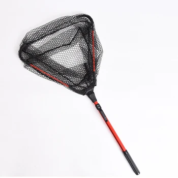

80cm Fishing Net ,Handle Folding Fishing Net Fishing Landing Net Ultra-Light Aluminum Alloy Durable and Portable Folding Tackle