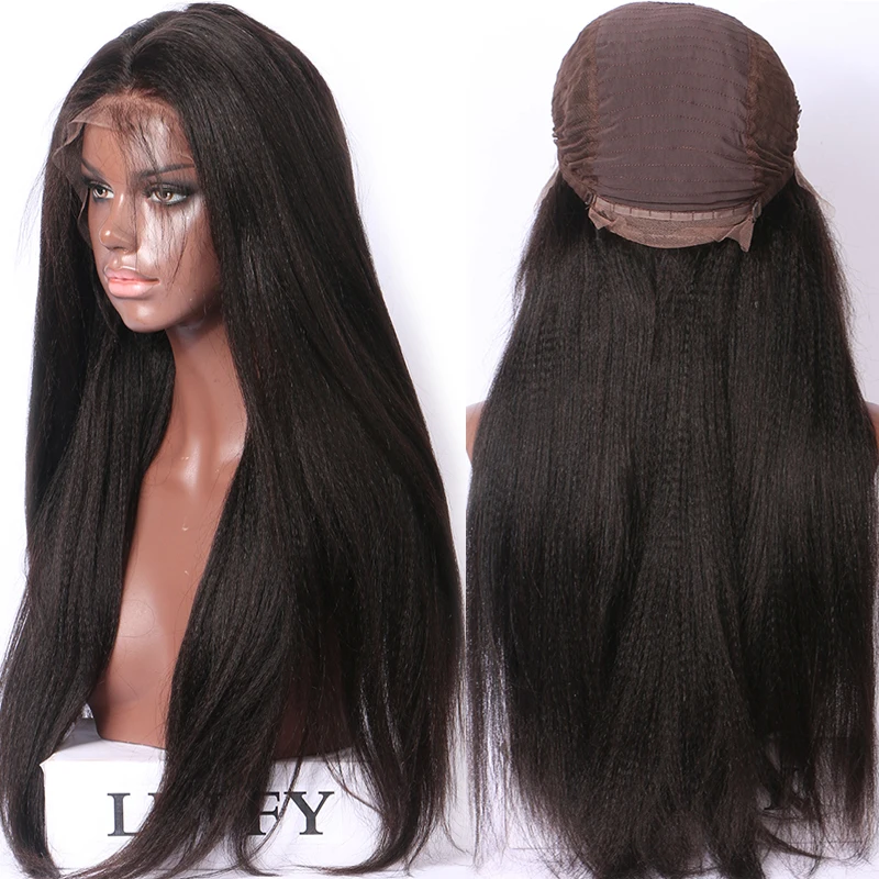 LUFFYHAIR 250% плотность Remy светлые волосы Yaki прямой кружевной передний парик