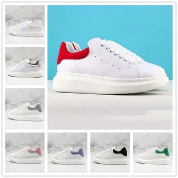 

Classic Designer Queens White Shoes Black White Pink Luxury Real Leather Top Mens Women Fashion Running Shoes Without Box
