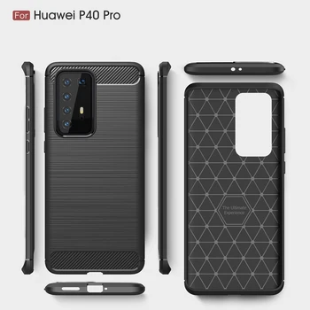 

Carbon Fiber Case for Huawei P40 Pro Soft TPU case for Huawei P40 back cover for P40 pro+ DHL Free shipping 50pcs
