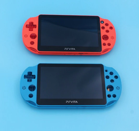 

A Set Original LCD Screen Display + Back Cover Touch Screen Panel Housing Case for PS Vita PSV PSVITA 2000 Blue/Orange Color