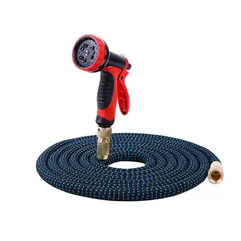 

25ft 50ft Garden Hose Sprayer Heavy Duty Expandable Pipe Multi-function Rotating Sparyer Head Flexible Watering Hose Set