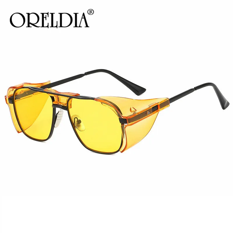 Vintage Steampunk Sunglasses Men Women Brand Design Square Sunglass Retro Punk Sunglasses UV400 Shades Eyewear Oculos de sol