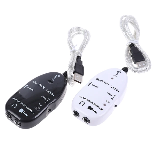 1pc Effector Interface Link Audio Cable External Sound Card Audio Guitar To USB Sound Player Sound Card