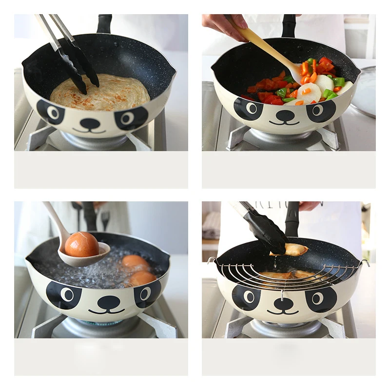 Panda Pot Japanese Style Induction Cooker Universal Frying Pan Non-Stick A Q3Y4