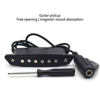 

Guitar Pickup 10cm Sound Hole Pick Holder Magnetic Passive Playing Professional Humbucker Transducer Amplifier Receiver Tapping