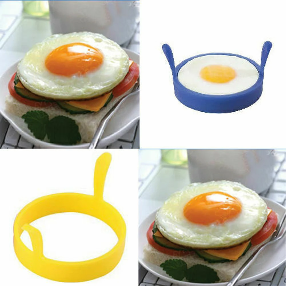 Kitchen Tools Cooking Gadgets Silicone Pancake Maker Nonstick Fried Egg Mold with Handle Round Pancake Molds Eggs Frying Mould