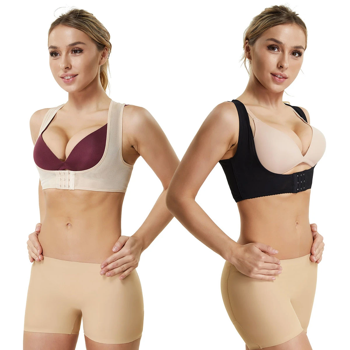 JOYSHAPER Chest Brace Up for Women Posture Corrector Shapewear Tops Compression Bra Support Vest Shaper