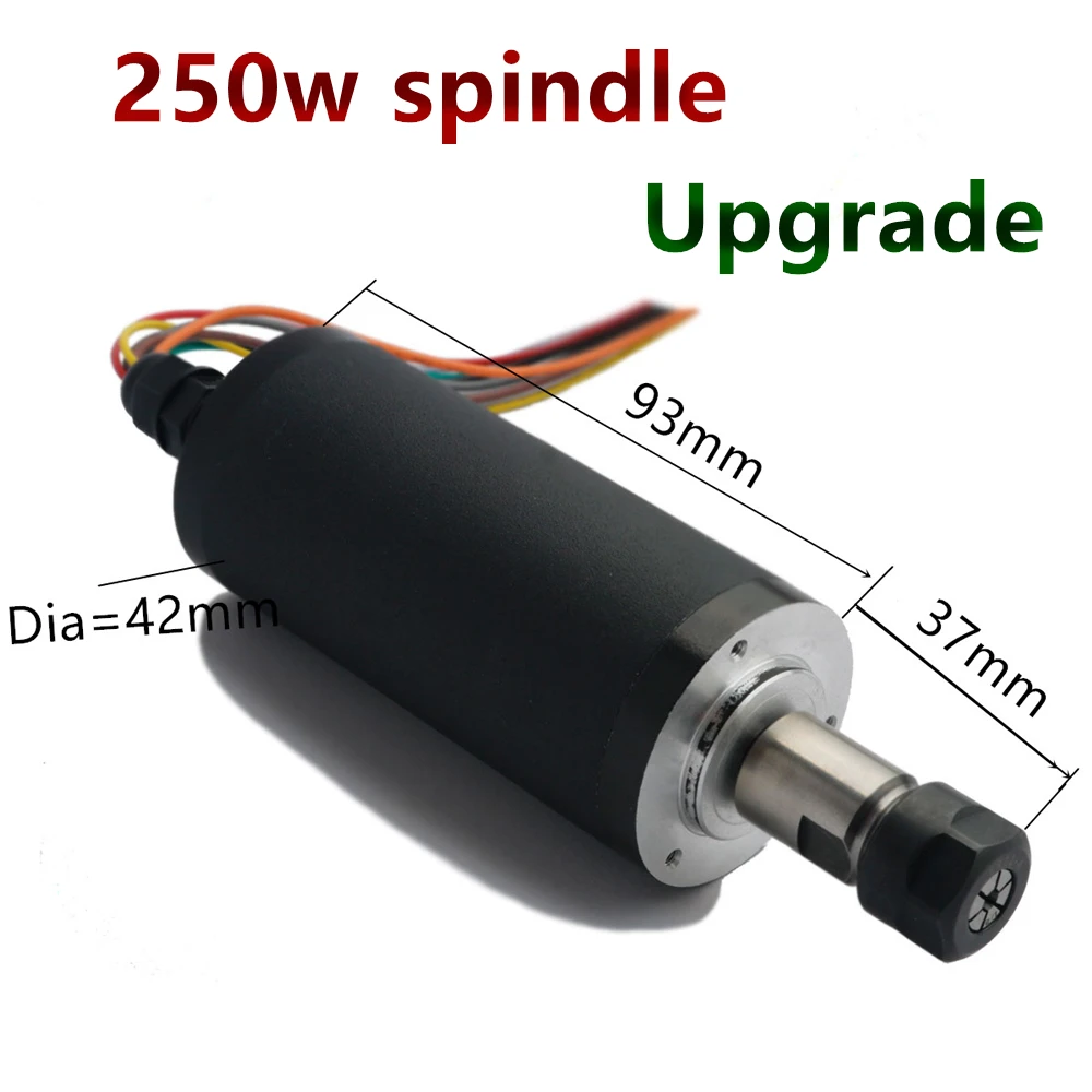 1 шт 250w ER11 12000 об/мин с бесщеточным двигателем постоянного тока мотор шпинделя 24VDC