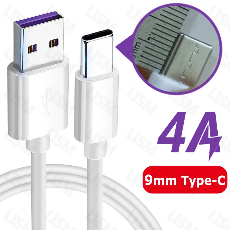 0,3 M/1 M/1,5 M/2 M 4A кабель для быстрой зарядки 9 мм usb type C для Blackview P10000 BV9700 BV9600 BV6800 Pro BV9500 Plus - Цвет: 9mm Type C Cable