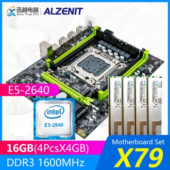 

ALZENIT X79 Motherboard Set X79M-CE5 M.2 MATX With Intel Xeon E5-2640 2.5GHz CPU 4*4GB (16GB) DDR3 1600MHz ECC/REG RAM
