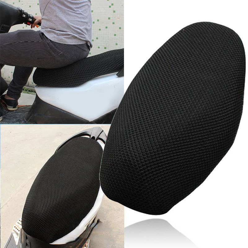 Mayitr Universal Black 3D Breathable Mesh Net Scooter Motorbike Motorcycle Bike Moped Seat Cushion Cover Mat