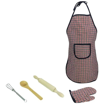 

Kids Baking Chef Set Children Bakeware Kit Include Apron Cooking and Baking Set Chef Role Pretend Play Costume