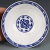 Qing Dynasty Qianlong Year Mark Blue And White Figure Guiguzi Downhill Bowl Antique Ornaments Porcelain Antique Collection 5