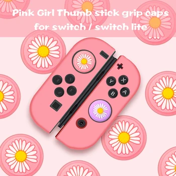 

Nintend Switch Game Controller Case Analog Thumb Stick Grips Caps Switch Lite Joycon Button Cover Purple Joystick Protection