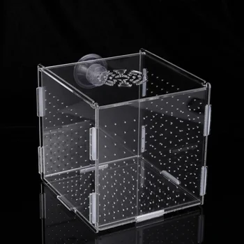 

Transparent Fish Tank Breeding Isolation Box Aquarium Incubator Hatching Boxes Multifunctional Acrylic Fish Tank Holder(Suction