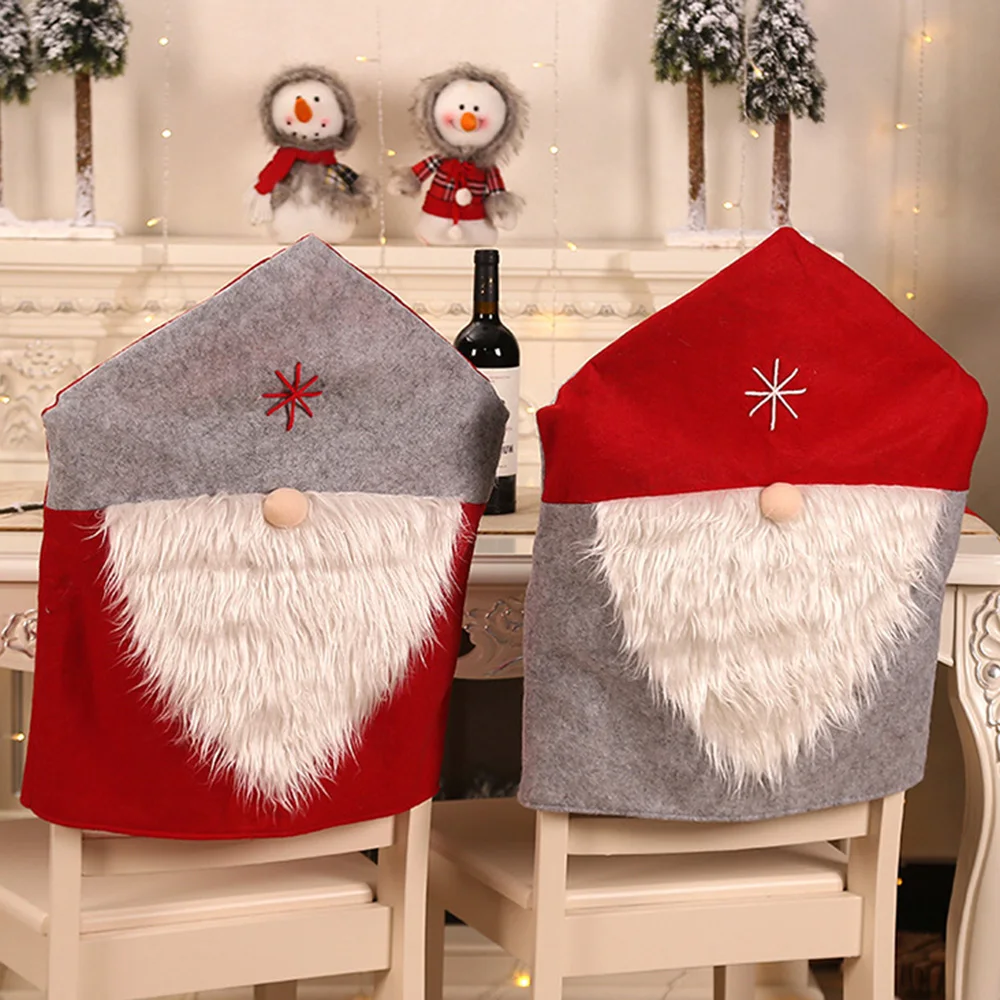 Merry Christmas Чехол для стула ОБЕДЕННЫЕ принадлежности для украшения стола для дома чехлы для стульев в ресторан пылезащитный