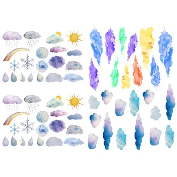 

1 PCS Weather Rain Sun Cloud Decor Cute Aesthetic Bullet Journal Stickers Scrapbooking Stationery Sticker Flakes Art Supplies