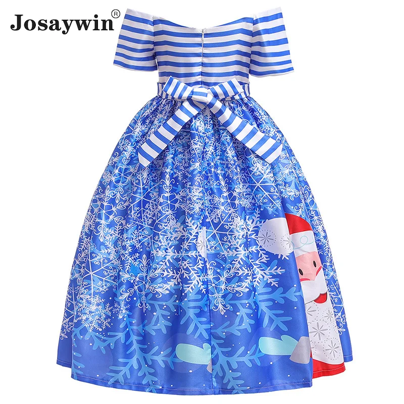Fashion Christmas Dress for Girls Vestidos Children Clothes Long Birthday Party Kids Dresses Robe New Year Princess Girl | Детская