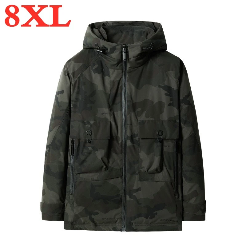 

plus size 8XL drop shipping Fashion Men Winter Jacket Coat Hooded Warm Mens Winter Coat Casual Slim Fit Student Male Overcoat