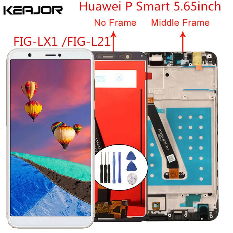 Для Huawei P Smart ЖК экран протестированный AAA дисплей + сменный сенсорный с рамкой для