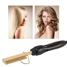 JuneJour электрическая Экологически чистая титана NewAlloy расческа для завивки волос влажные сухие волосы использование щипцы для завивки волос выпрямитель