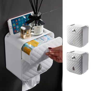 

Portable Toilet Paper Holder Box Plastic Waterproof Tissue Dispenser For Toilet Home Towel Storage Rack Bathroom Accessories