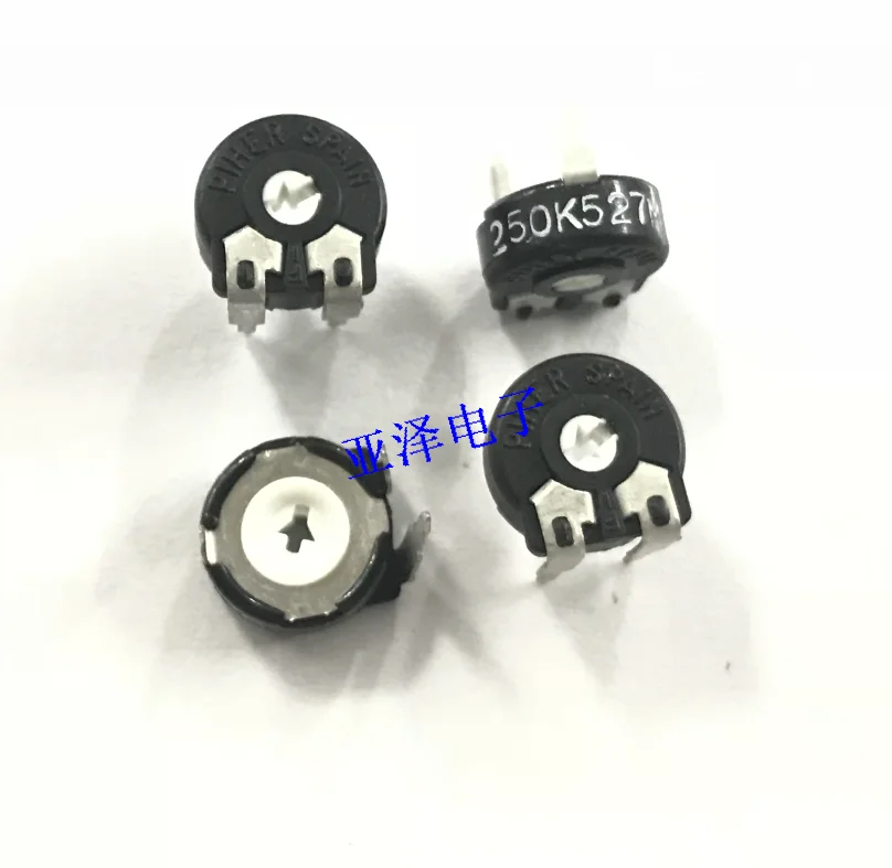 20PCS Horizontal rotating fine-tuning potentiometer PT10-250 k adjustable resistance arrow holes | Обустройство дома