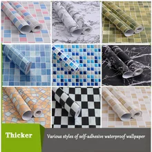 Thickened Waterproof Bathroom Toilet Stickers Self-adhesive Anti Greasy Kitchen Wallpaper Peel and Stick Removable Decor Sticker