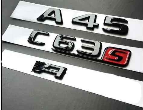 Chrome Letters A45 Trunk Lid Rear Emblem Badge for Mercedes Benz A45