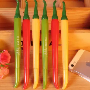 

3Pcs Gel Pens Cute Pepper Style Student Chili Shape Pen Pen Homework & Studying Gifts Office & School Supplies Writing Gift