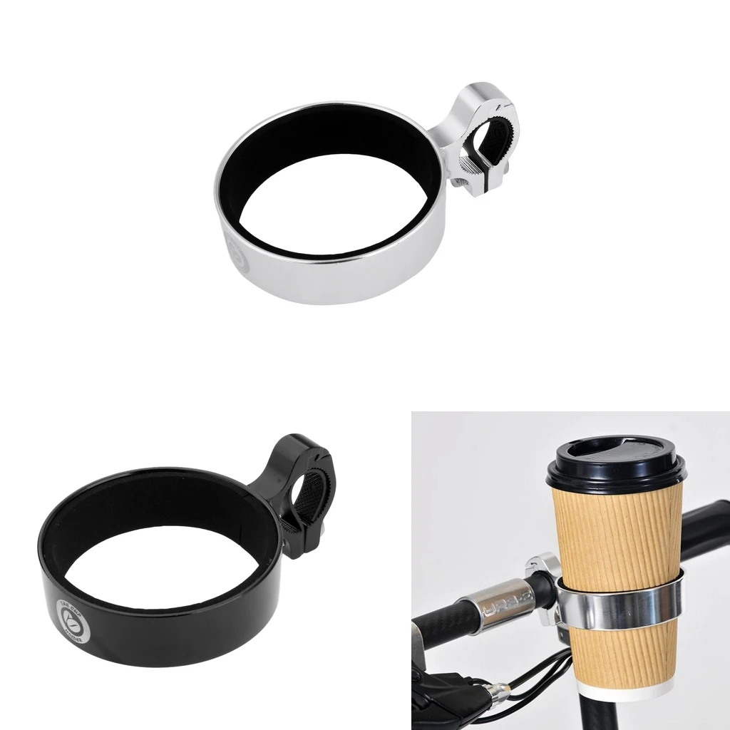 Aluminum Alloy Bicycle Cup Holder - Water Drink Coffee Cup Bottle Bike Handlebar Mount - Lightweight & Durable