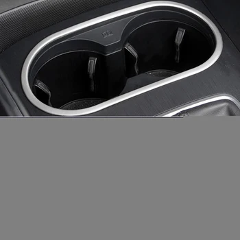 

beler Silver Stainless Steel Interior Water Cup Holder Frame Cover Trim Fit For Audi A3 8V 2013 2014 2015 2016 2017