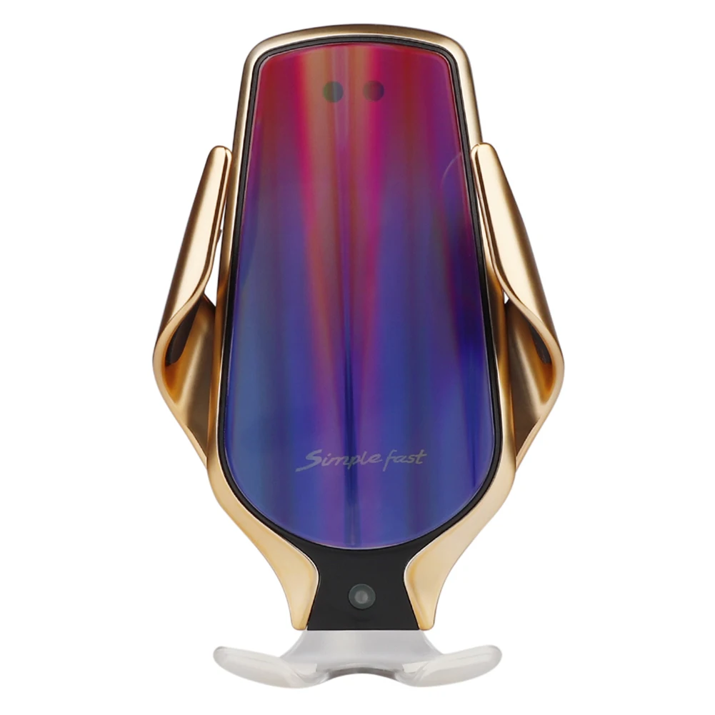 Golden Qi Wireless Smart Car Sensor Charging Holder Fast Wireless Charger for iPhone XR XS X Huawei Mate 20Pro P30 Samsung - Тип штекера: Golden